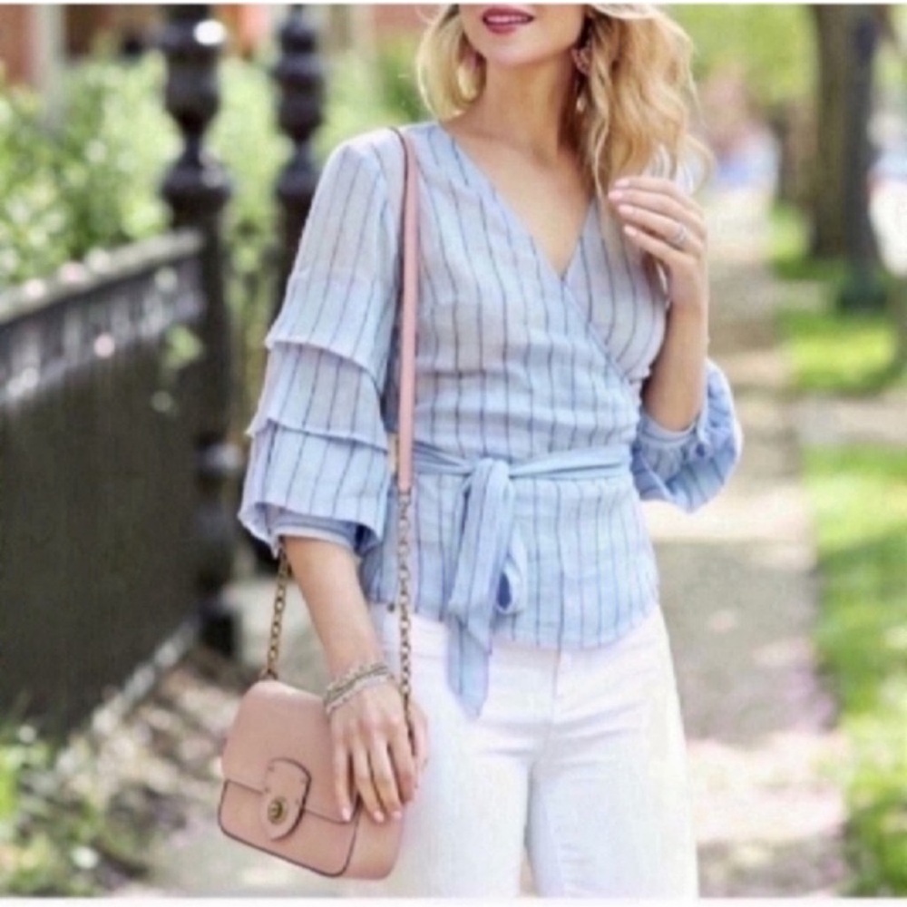 Bar lll cotton wrap top S